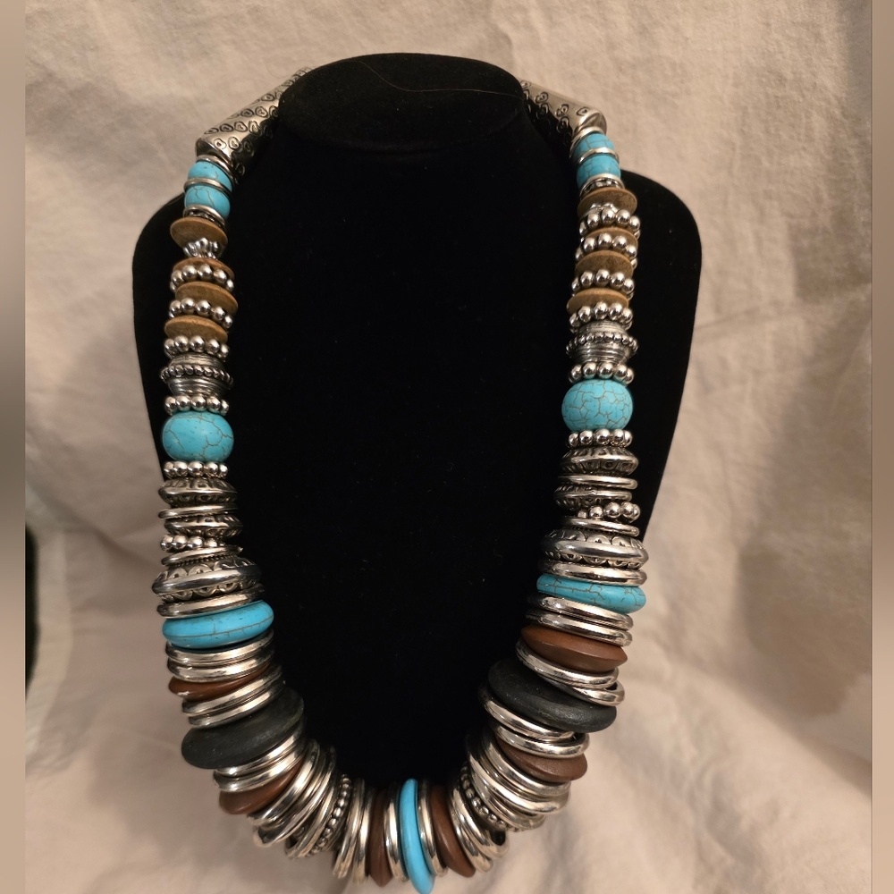 Bold Statement Necklace – Tribal / Southwestern Inspired - Picture 2 of 5